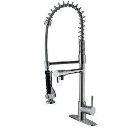 Vigo Chrome Pullout Spray Kitchen Faucet with Deck Plate  Overstock 
