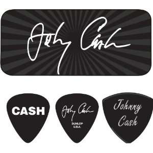  Dunlop Johnny Cash Signature Pick Tin with 6 Picks Medium 