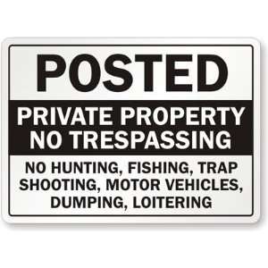   Posted, No Trespassing Engineer Grade Sign, 14 x 10 Office Products