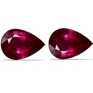  1.78 Carat Loose Rubies Pear Cut Pair Jewelry