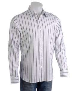 Michael Kors Mens Pickstitch Sateen Stripe Shirt  Overstock