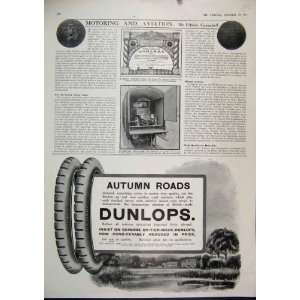  1911 Motoring Aviation Dunlop Tyres Advert Motor Car