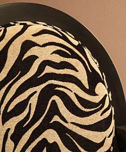 Zebra Print Oval Back Chair  