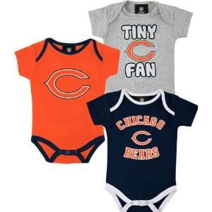  Chicago Bears Infant Team Color 3 Piece Foldover Neck 