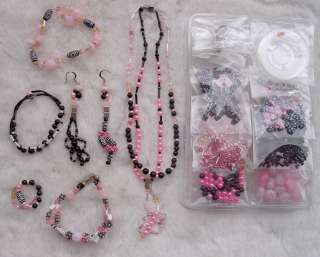 300 pcs + Pink Black girl fun Jewelry Kit  