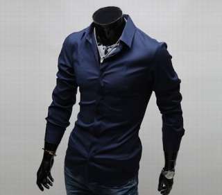   Luxury Stylish Slim fit Stylish Dress Shirt 4size 5Colors h530  