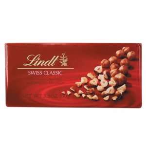 Lindt Swiss Classics Bittersweet Chocolate with Chopped Hazelnuts, 3.5 