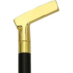 Gold Plated Golf Putter Cane Black Maple, Brass Handle  Affordable 