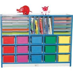     15 Tray Cubbie Unit With Letter Slots with Trays: Home & Kitchen