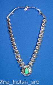 Navajo Indian Necklace Hallmarked Turquoise + Sterling  
