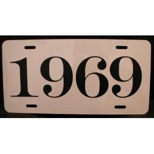  1969 YEAR LICENSE PLATE Automotive