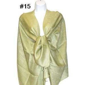  Pashmina Cashmere Silk Wool Scarf Shawl Wrap Cape 18 #15 
