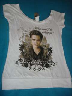 Twilight New Moon Edward Without You Scoop T shirt S M  