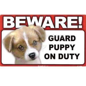  BEWARE Guard Dog on Duty Sign   Puppy
