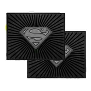  2 Utility Rubber Floor Mats   Superman Silver Shield Automotive