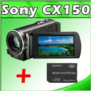 Sony HDR CX150 16GB High Definition Handycam Camcorder (Black) + Sony 
