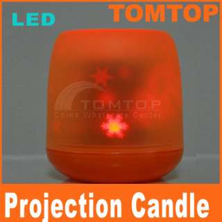 Orange LED Electronic Light Ghost Projection Candle  
