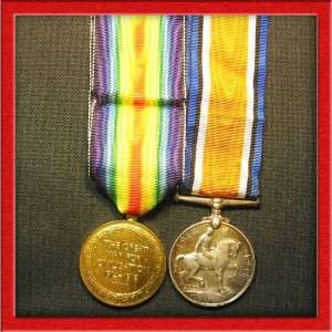 MUSTC Military / World War I Pair of Original British War Medal 