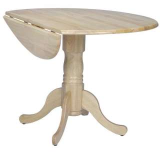 Color) Round Dual Drop Leaf Pedestal Dining Table  