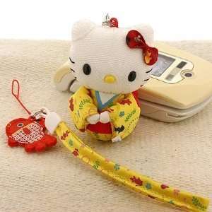  Sanrio Hello Kitty Chirimen Kimono Kitty & Gold Fish Phone 