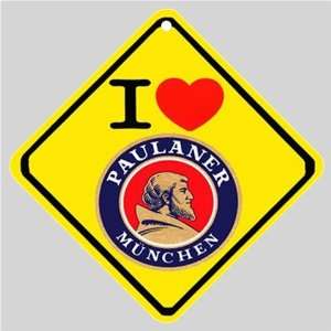 I Love Paulaner Beer Logo Car Window Sign: Everything Else