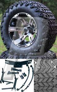 Club Car DS Golf Cart Lift Kit Tire and Wheel Combo   1982 2003.5   23 