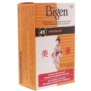  Bigen Hair Color Powder #45 Chocolate   1 pc,(Hoyu 
