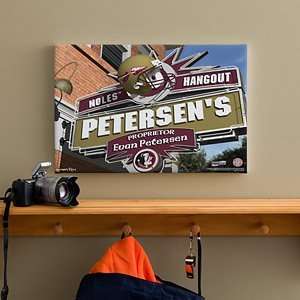  Personalized College Football Pub Sign Canvas   Florida State 