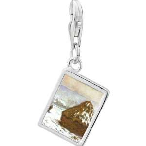   Silver Grainstacks Snow Effect Painting Photo Rectangle Frame Charm
