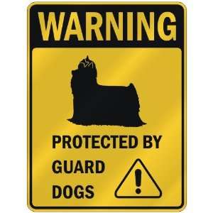 WARNING  YORKSHIRE TERRIERS PROTECTED BY GUARD DOGS  PARKING SIGN 