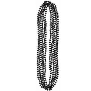  Black Bead Necklaces (6 count) 
