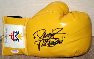 Manny Pacquiao PACMAN Signed YELLOW Boxing Glove PSA/DNA COA  