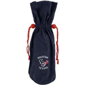  Houston Texans Navy Blue Velvet Wine Bottle Bag: Sports 