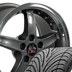 Cobra R Deep Dish Style Wheels and Tires with Rivets and Machined Lip 