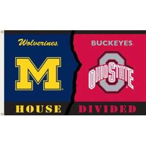 Michigan Wolverines   Ohio State Buckeyes 3x5 House Divided Rivalry 