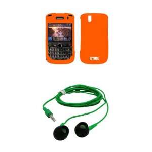   Case + Green 3.5mm Stereo Headphones for Sprint Blackberry Bold 9650