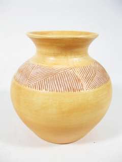 TREASURE CRAFT Light Orange Large Pottery Pot Vase  