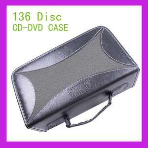 136 Capacity CD DVD Album Wallet Holder Storage Case black green 