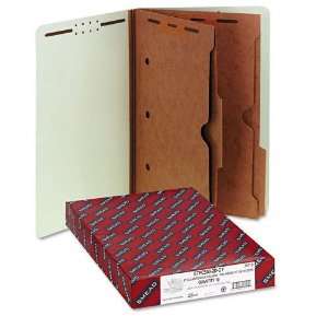   End Tab Classification Folders w/Pockets, Lgl, 6 Section, 10/Box