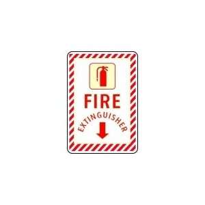 BRADY 104939 Sign,Fire Extinguisher,Aluminum,10 x 7  