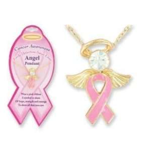  Breast Cancer Angel Pendant Case Pack 6 