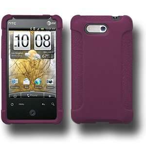 Silicone Skin Jelly Case Purple For Htc Aria Easy Installation Removal 