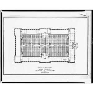  Library of Congress, Washington, D.C. First floor plan 