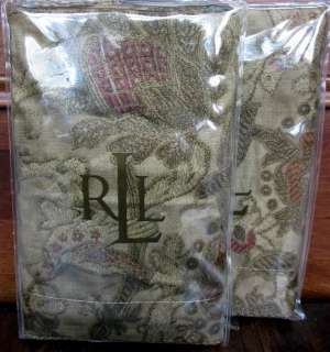   Ralph Lauren VENETIAN COURT Print Tapestry Euro Pillow Shams NEW $440