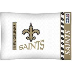 New Orleans Saints Microfiber Pillow Case White