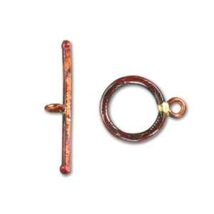  Medium Copper Hammered Toggle Clasp Arts, Crafts & Sewing