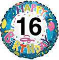 16th Birthday Sweet 16 Party Balloons Cake Decorations  