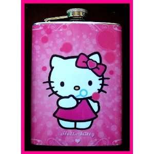   : Hello Kitty Pink Hip Flask Stainless Steel 8oz FH3: Everything Else