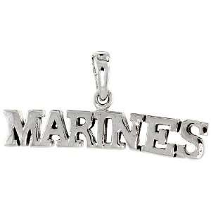 925 Sterling Silver United States MARINES Pendant (w/ 18 Silver Chain 