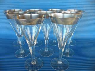 Dorothy Thorpe Goblet Silver Band 71/2 Tall 9 Pieces FREE 